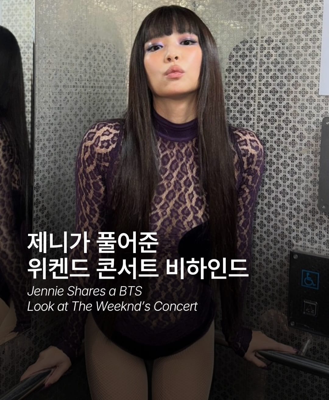 제니가 풀어준 위켄드 콘서트 비하인드 — Cover