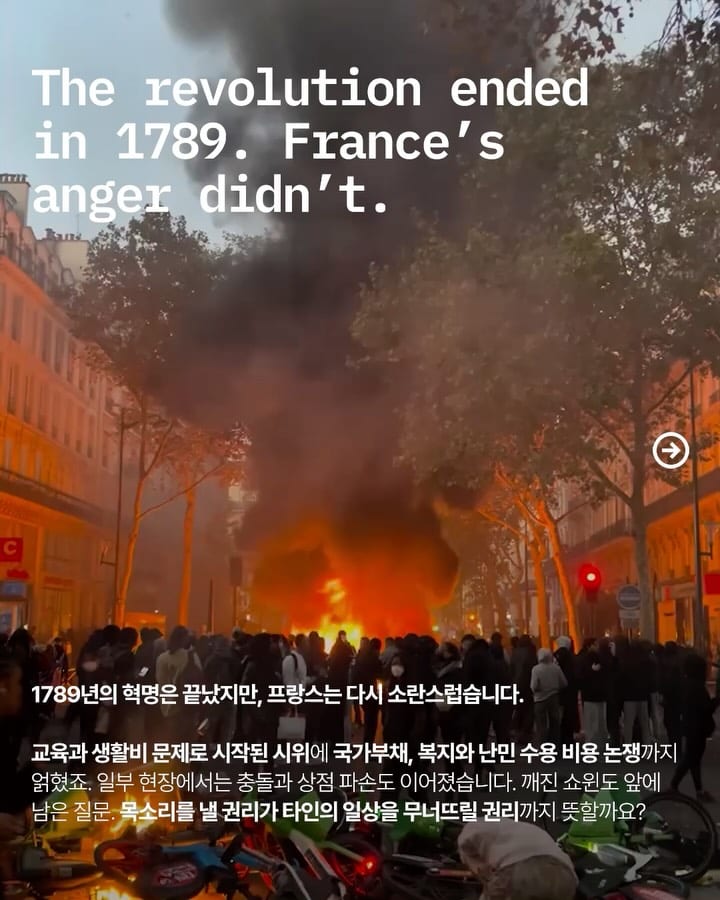 구호와 최루탄 사이의 프랑스 — france, Look 2