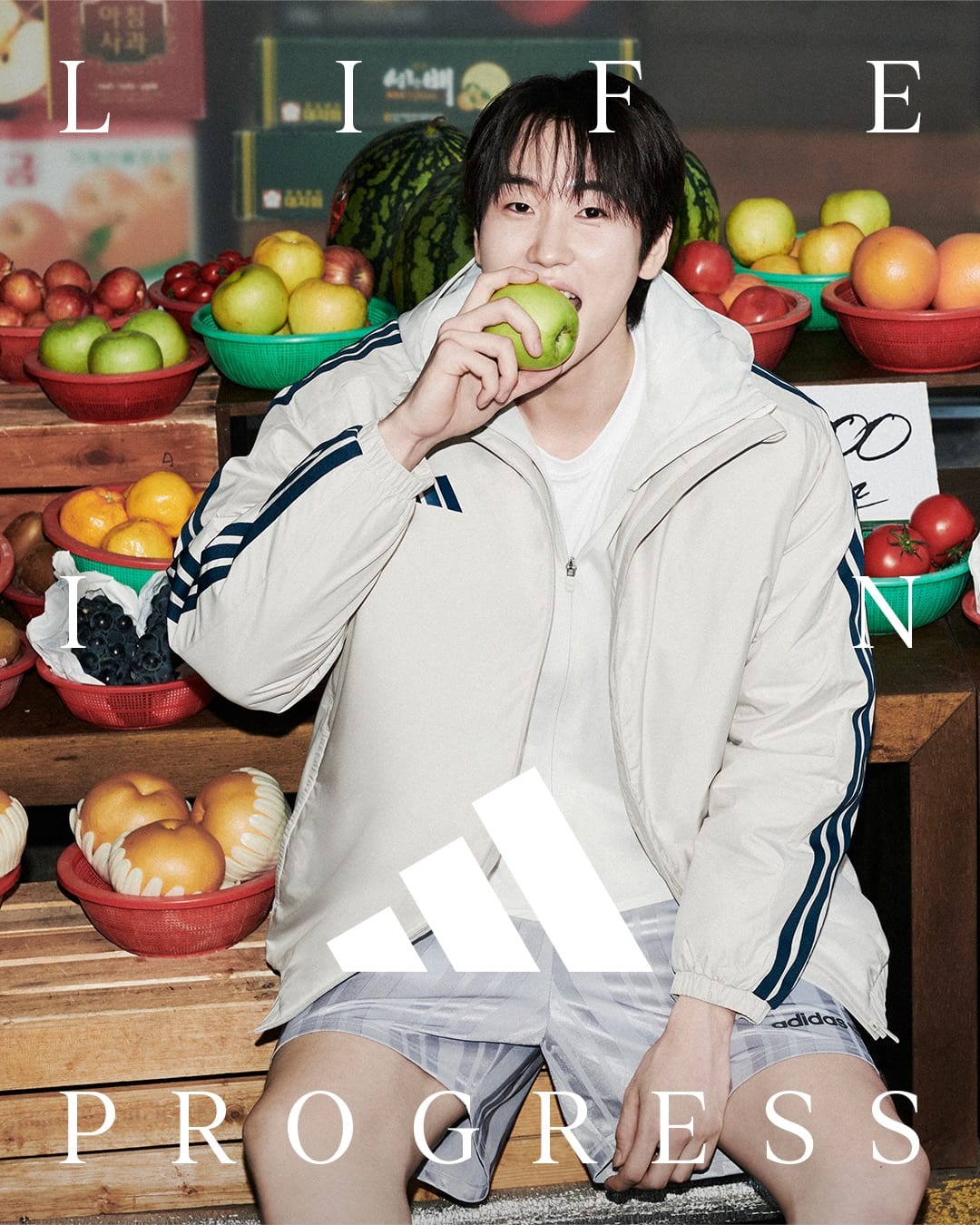 아디다스, 필릭스와 베이비몬스터 모은 FW26 'LIFE IN PROGRESS' — adidas, Look 8