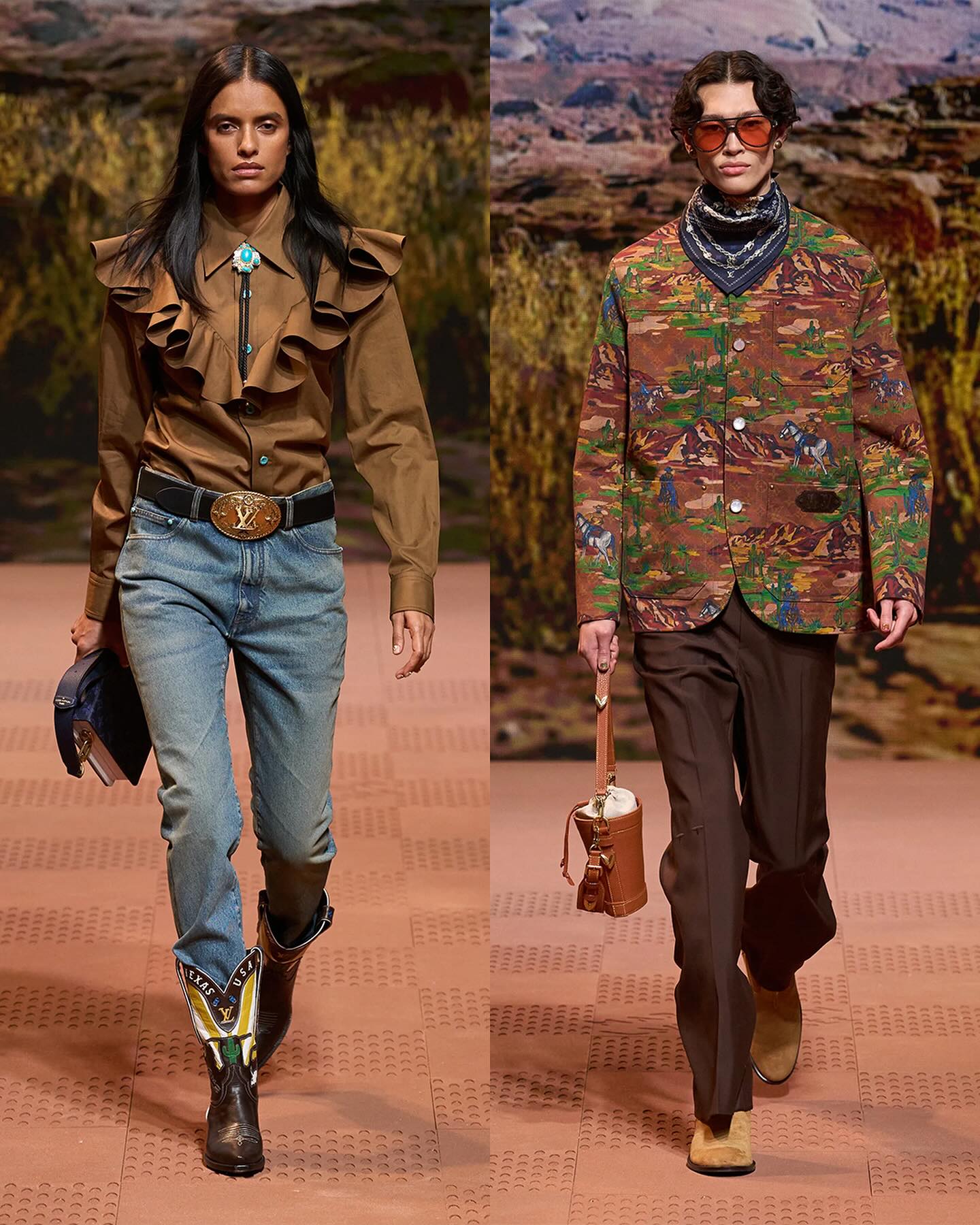 루이 비통 24FW, 카우보이가 이끄는 웨스턴 워크웨어 — Look 3