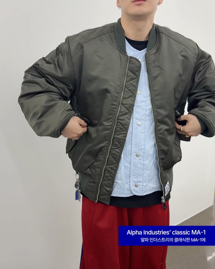 아더에러와 알파 인더스트리가 만든 가을 재킷 — adererror, Look 4