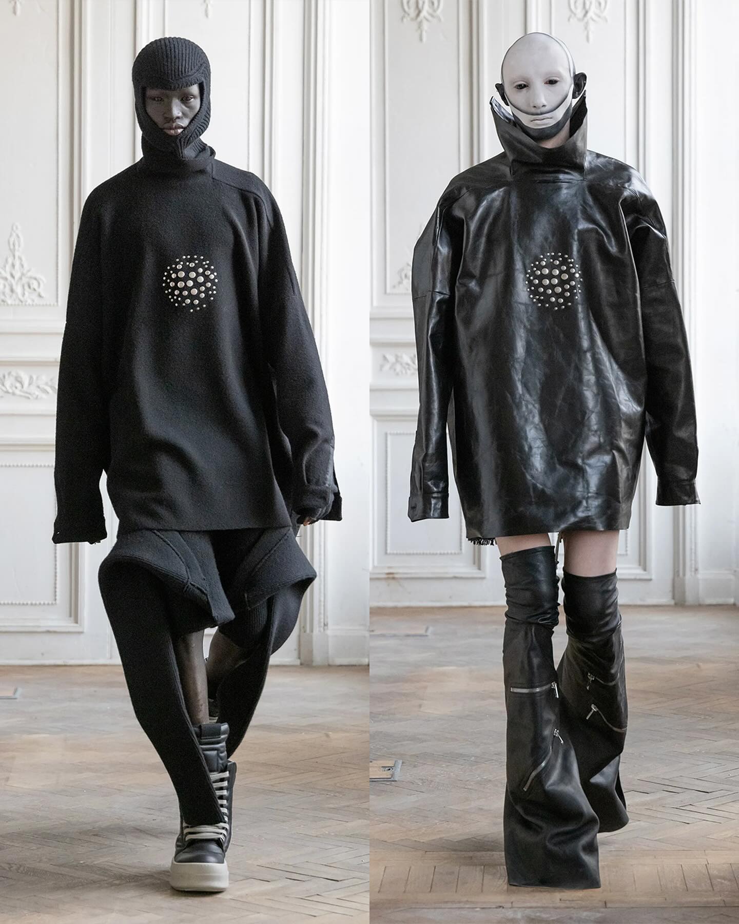 릭 오웬스 FW24, '다크 로드'의 초현실적 실루엣 — Look 4