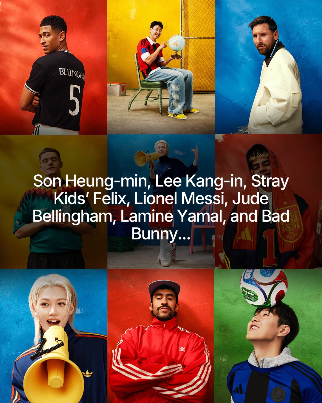 아디다스, 손흥민·이강인·필릭스 앞세운 2026 월드컵 캠페인 공개 — Look 3