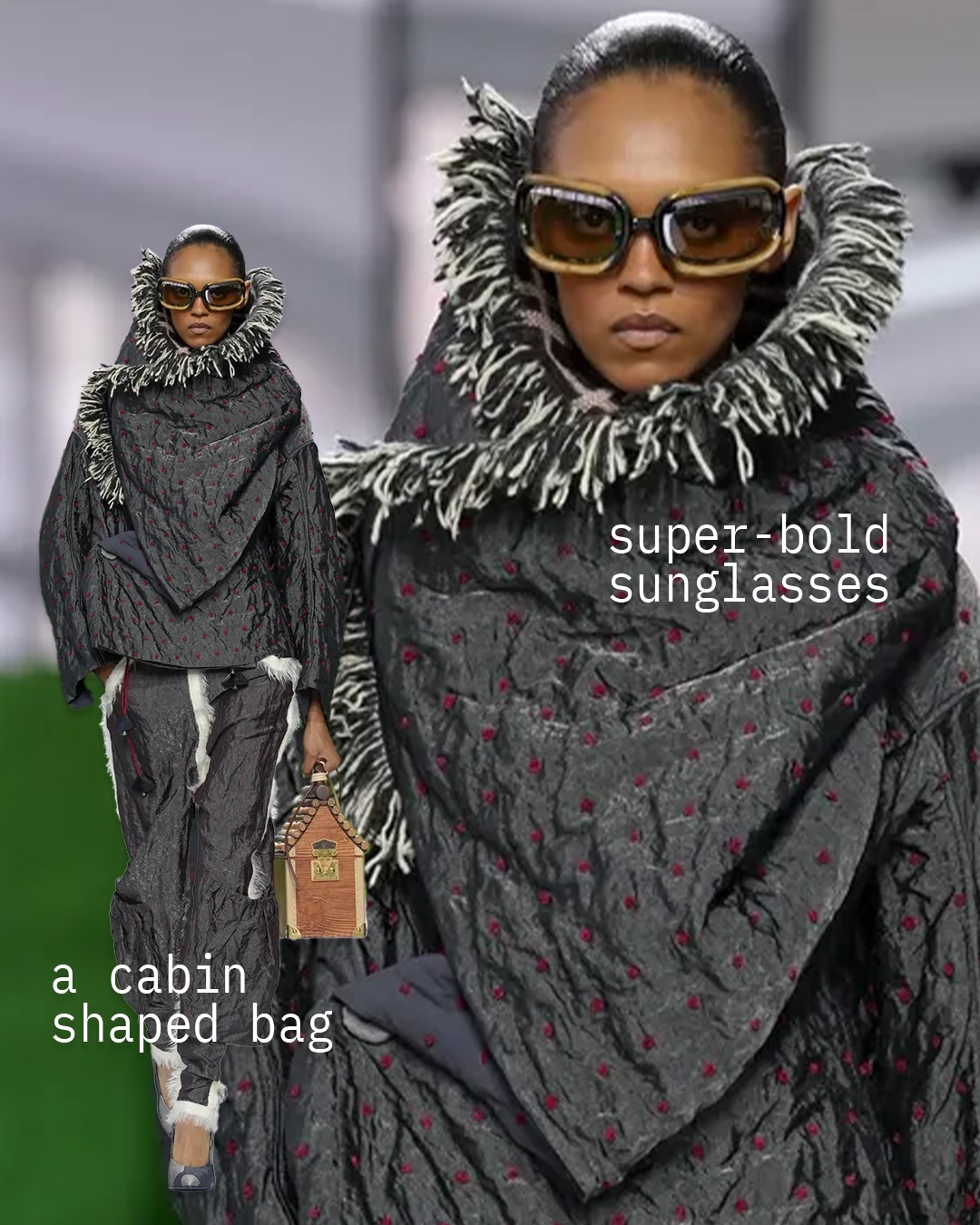 루이 비통 2026FW, 구조와 텍스처로 재정의한 실루엣 — Look 5
