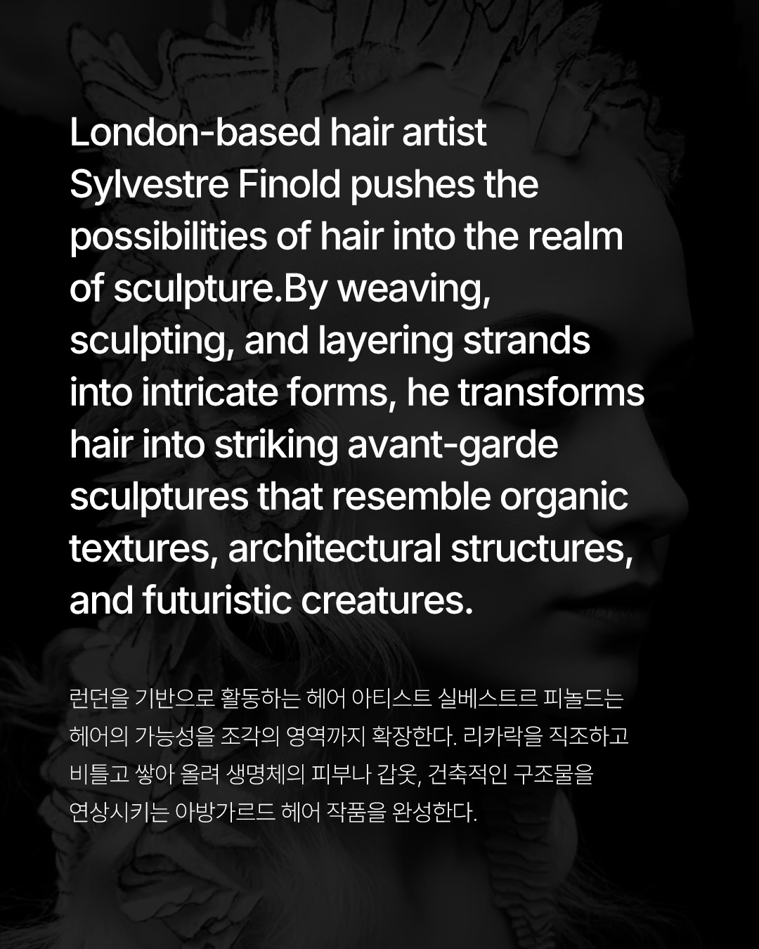 머리카락으로 생명체를 빚는 헤어 아티스트 — Look 2