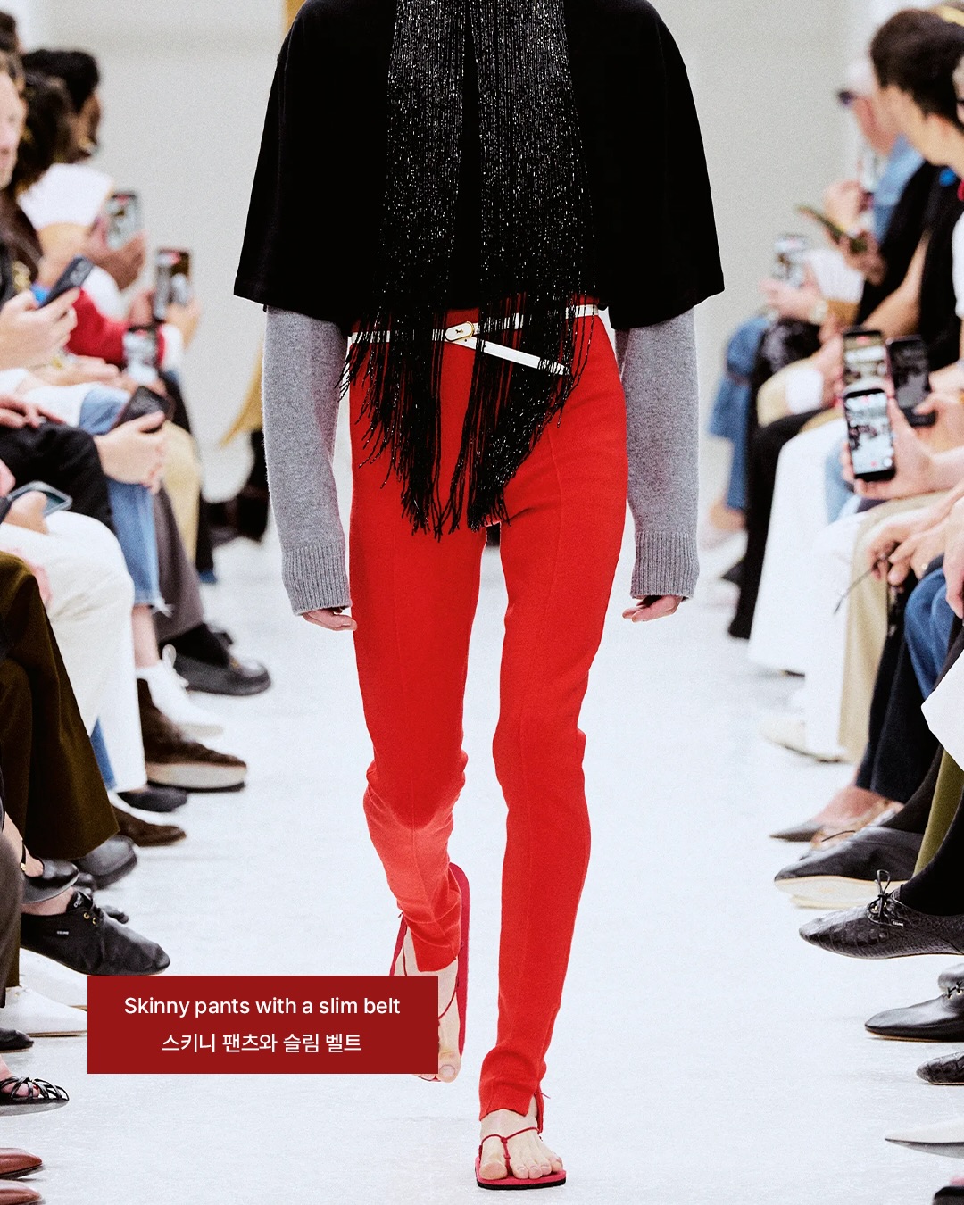 셀린느 2027 S/S, 마이클 라이더가 제안한 스키니의 귀환 — Look 7