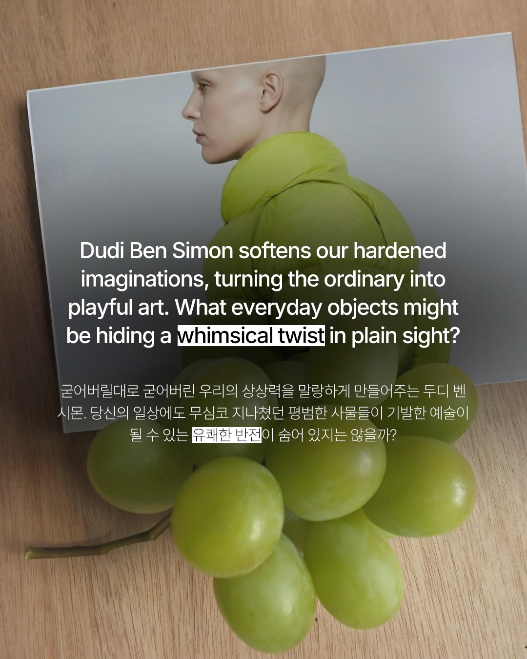 초콜릿 케이크는 머리카락이 되고, 무화과는 베레모가 된다 — dudi ben simon, Look 8