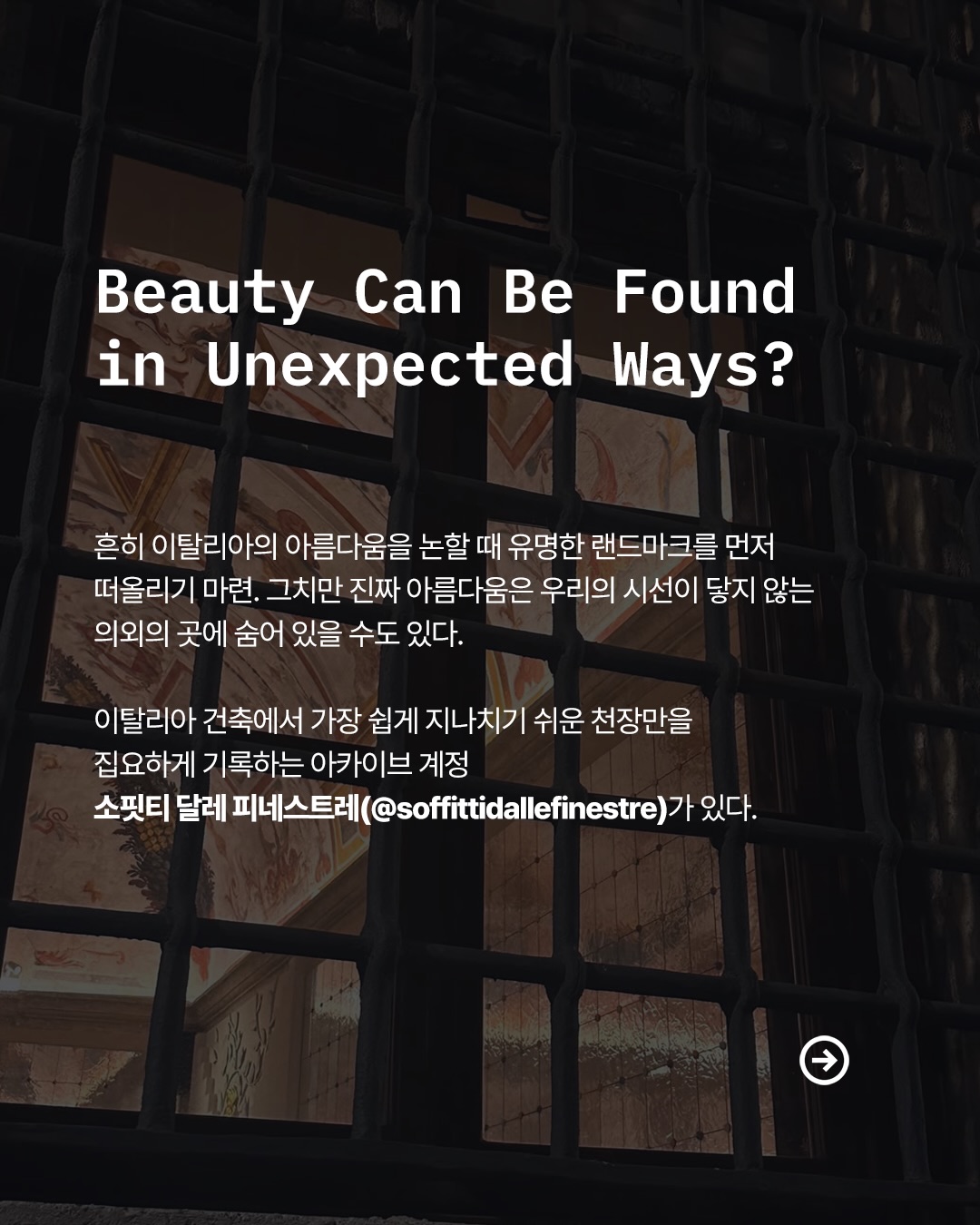 고개를 들어야 비로소 보이는 아름다움 — Look 2