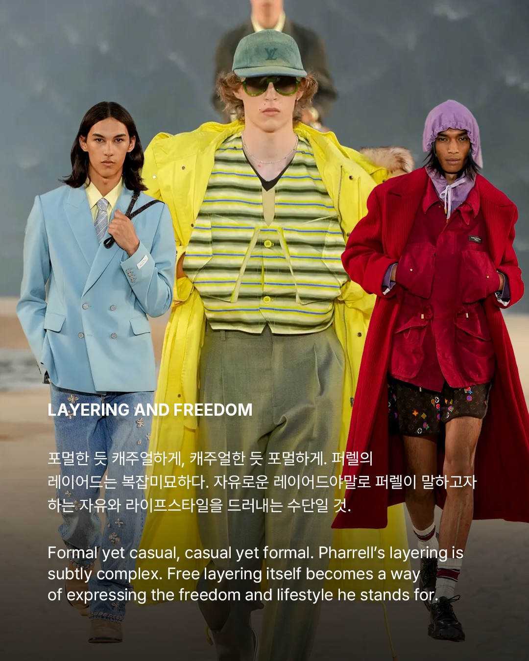 루이 비통 2027 SS, 퍼렐이 그린 '물과 자유'의 세계 — Look 6