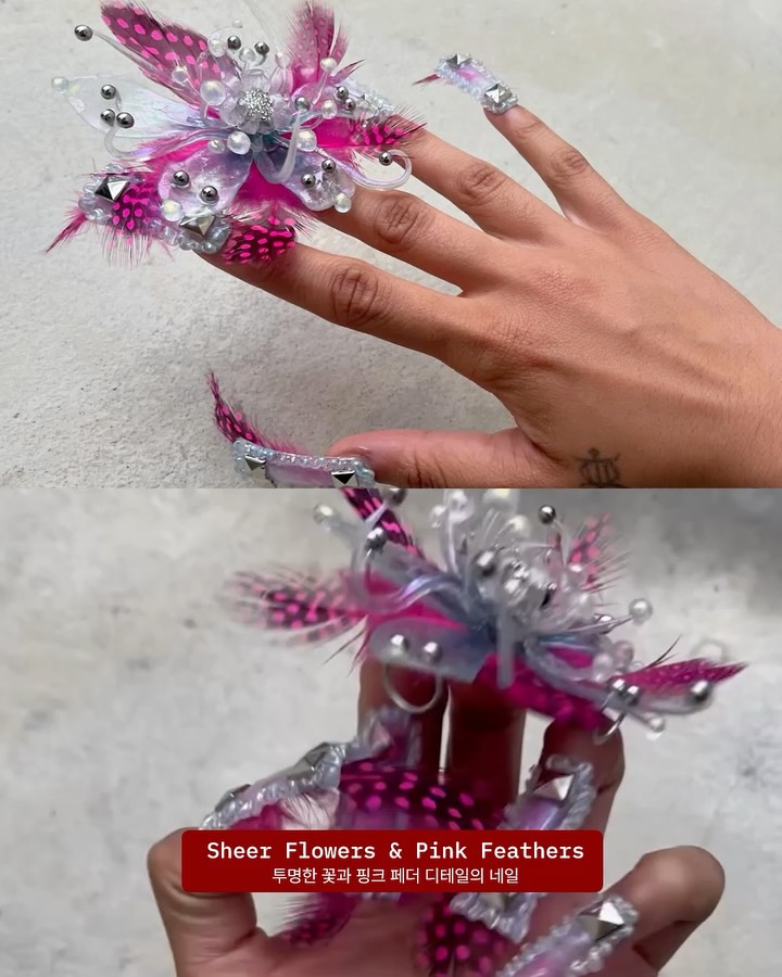 한 마리의 요정 같은 3D 맥시멀 네일 — 3d nail art, Look 4