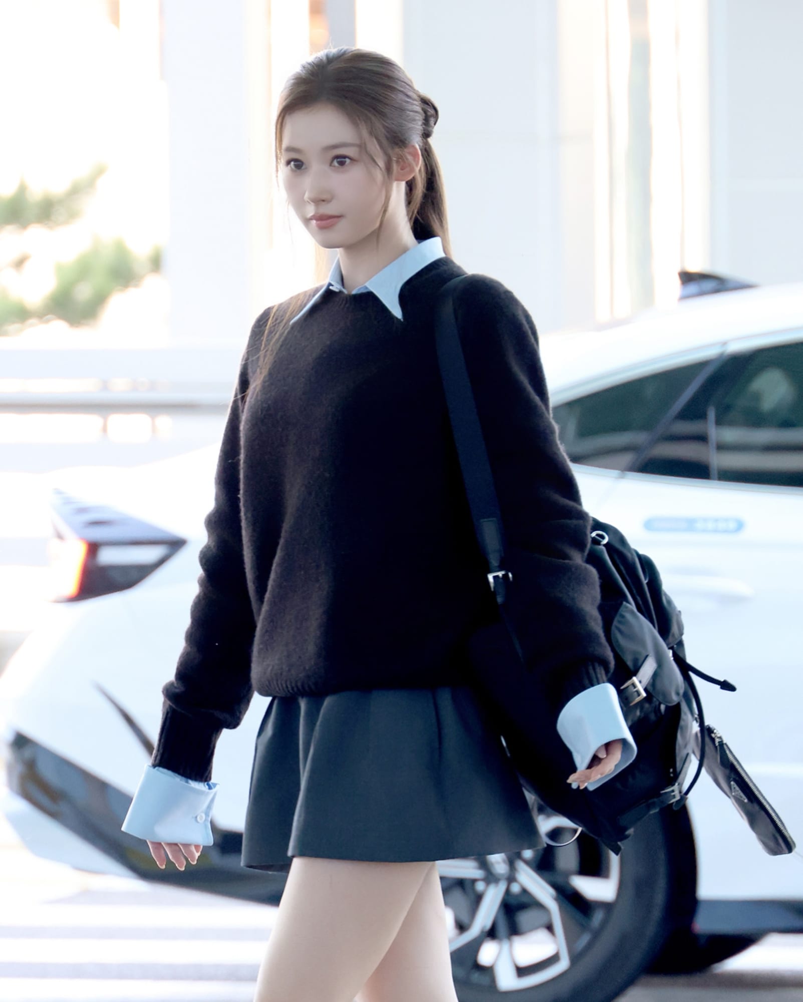 밀라노행 프라다 앰버서더, 공항부터 달랐다 — prada, Look 8