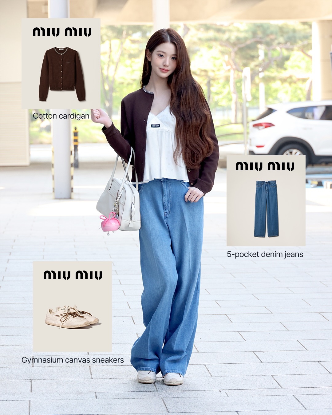 장원영, 미우미우 러블리 에어포트룩으로 도쿄행 — Look 2