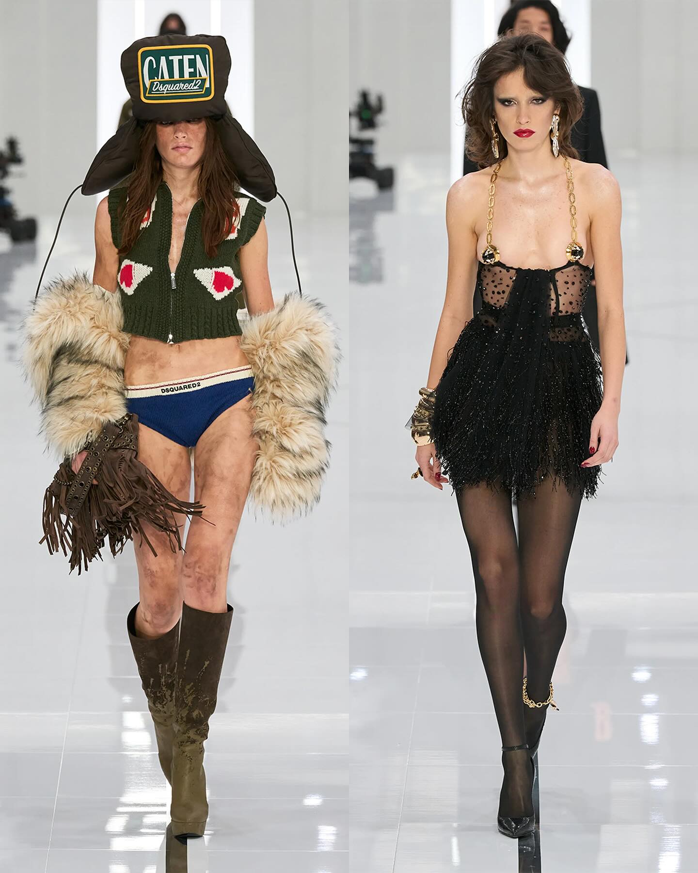 디스퀘어드2, 쌍둥이 컨셉의 24FW 런웨이로 밀라노를 사로잡다 — Look 5