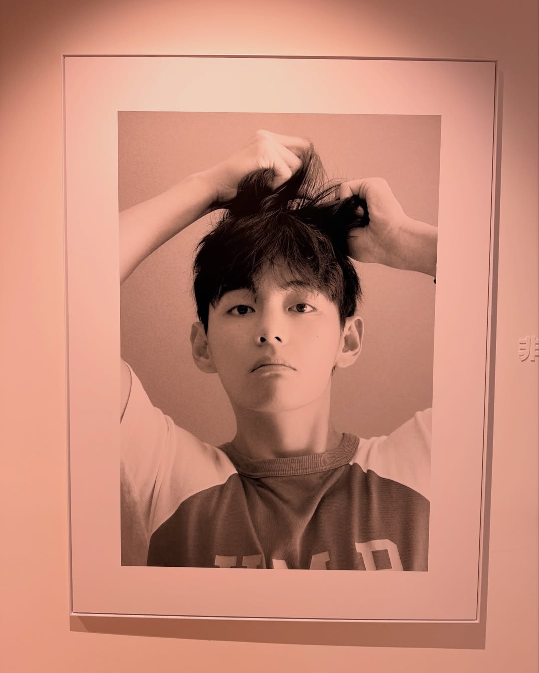 뷔, 두 번째 포토북 <V TYPE 非> 전시에 직접 등장 — Look 8