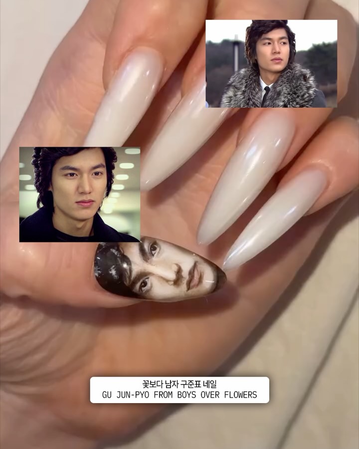 밈을 손톱 위에 올리는 방법 — nail art, Look 2