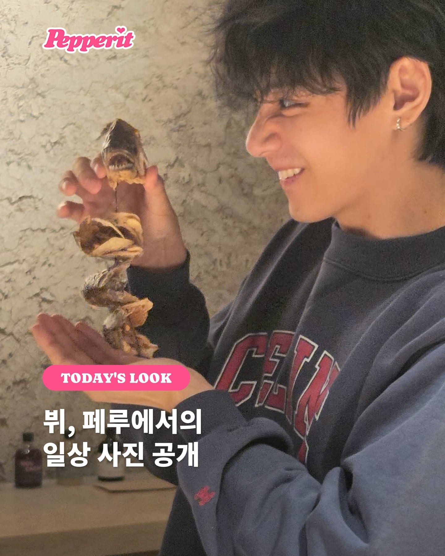 뷔, 페루에서의 일상 사진 공개