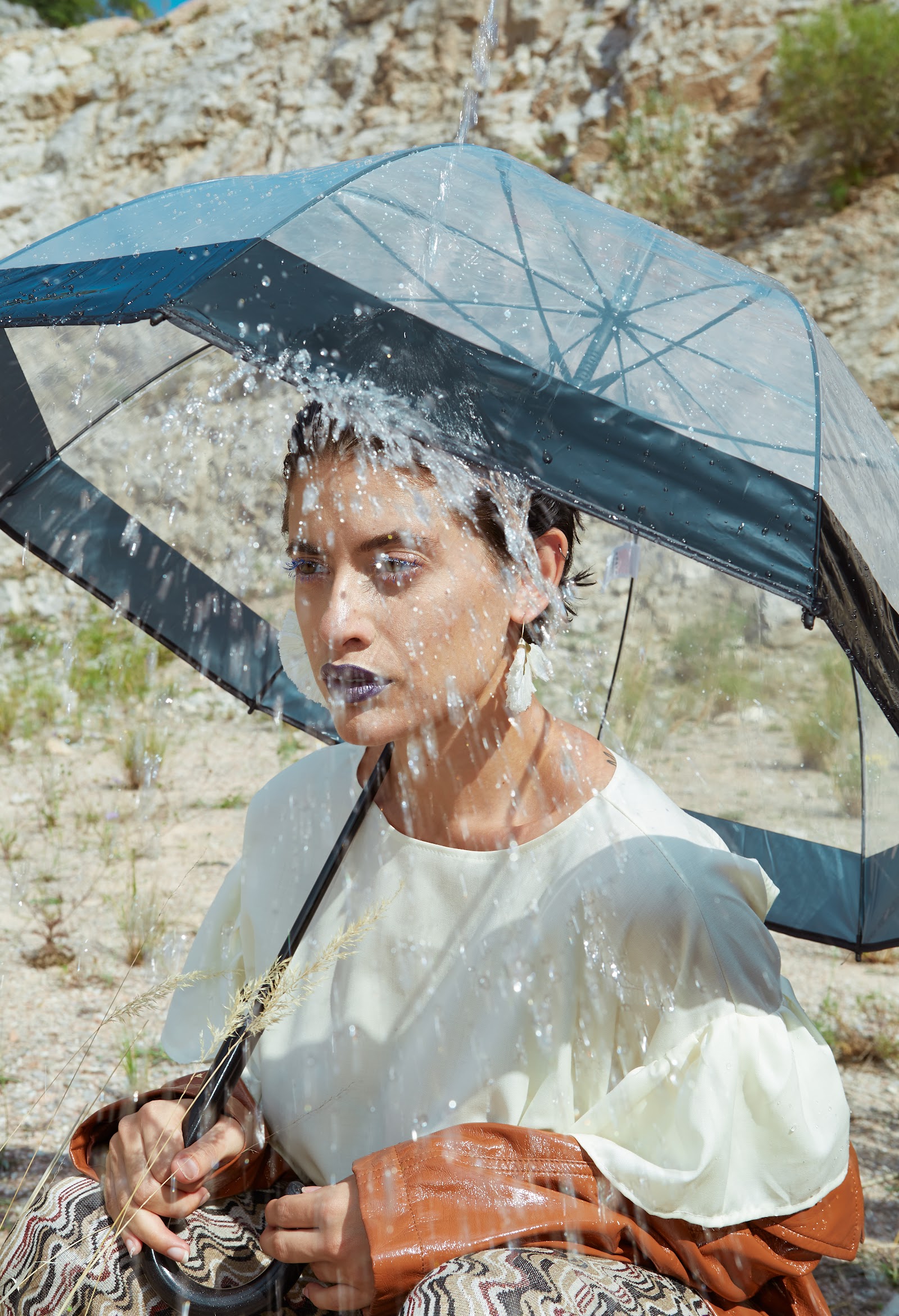 HERE COMES THE RAIN — Look 12