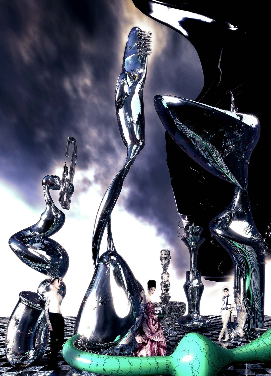CHROME-COATED LDOLATRY — Look 5