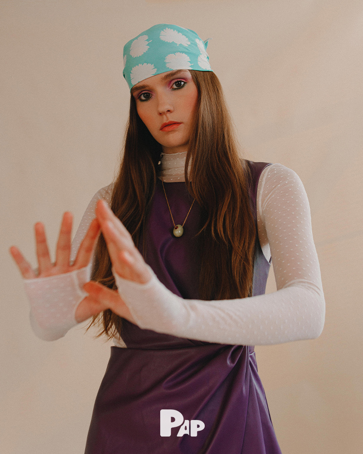 LEATHER, SAINTS, AND ASTER — Look 9