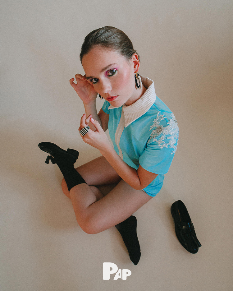 LEATHER, SAINTS, AND ASTER — Look 11