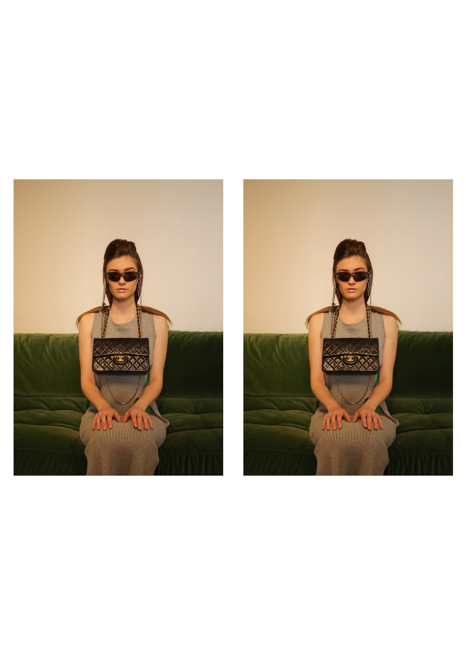CLEO IN GREEN VELVET — Look 3