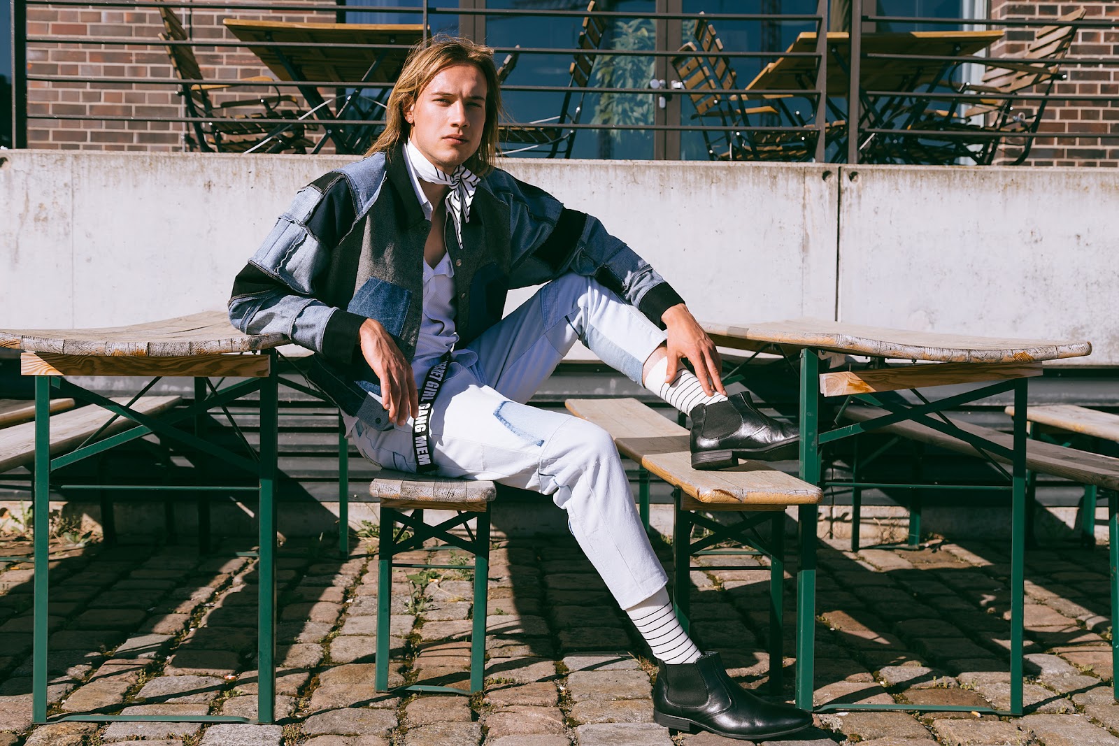 THEIR EMBROIDERED HANDKERCHIEFS WAVING ME OFF — Look 16