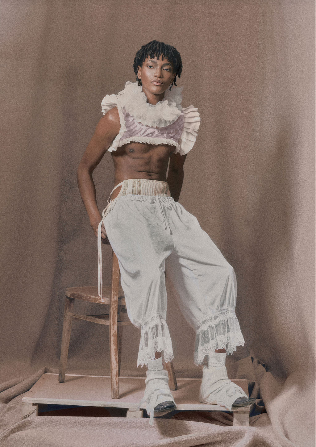Ornamental Behaviour — FASHION fashion editorial, Look 2 · @badpuppics Top, @freethepeople Pants, @mjthirty Other