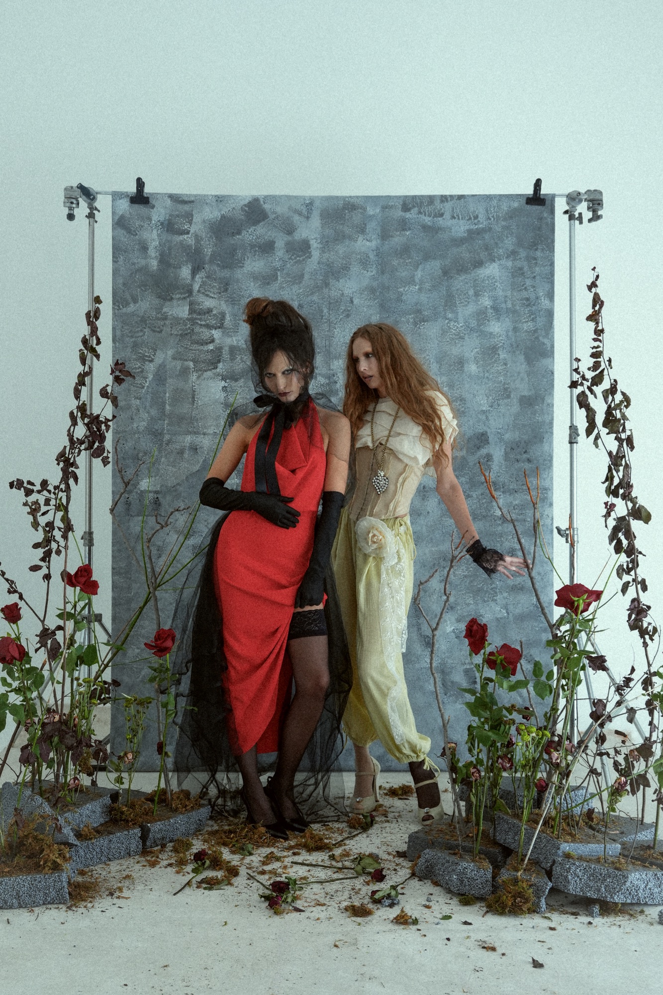 The Garden Doesn't Know Us — FASHION fashion editorial, Look 1 · @bonierus Dress, @bonierus Top, @bonierus Pants