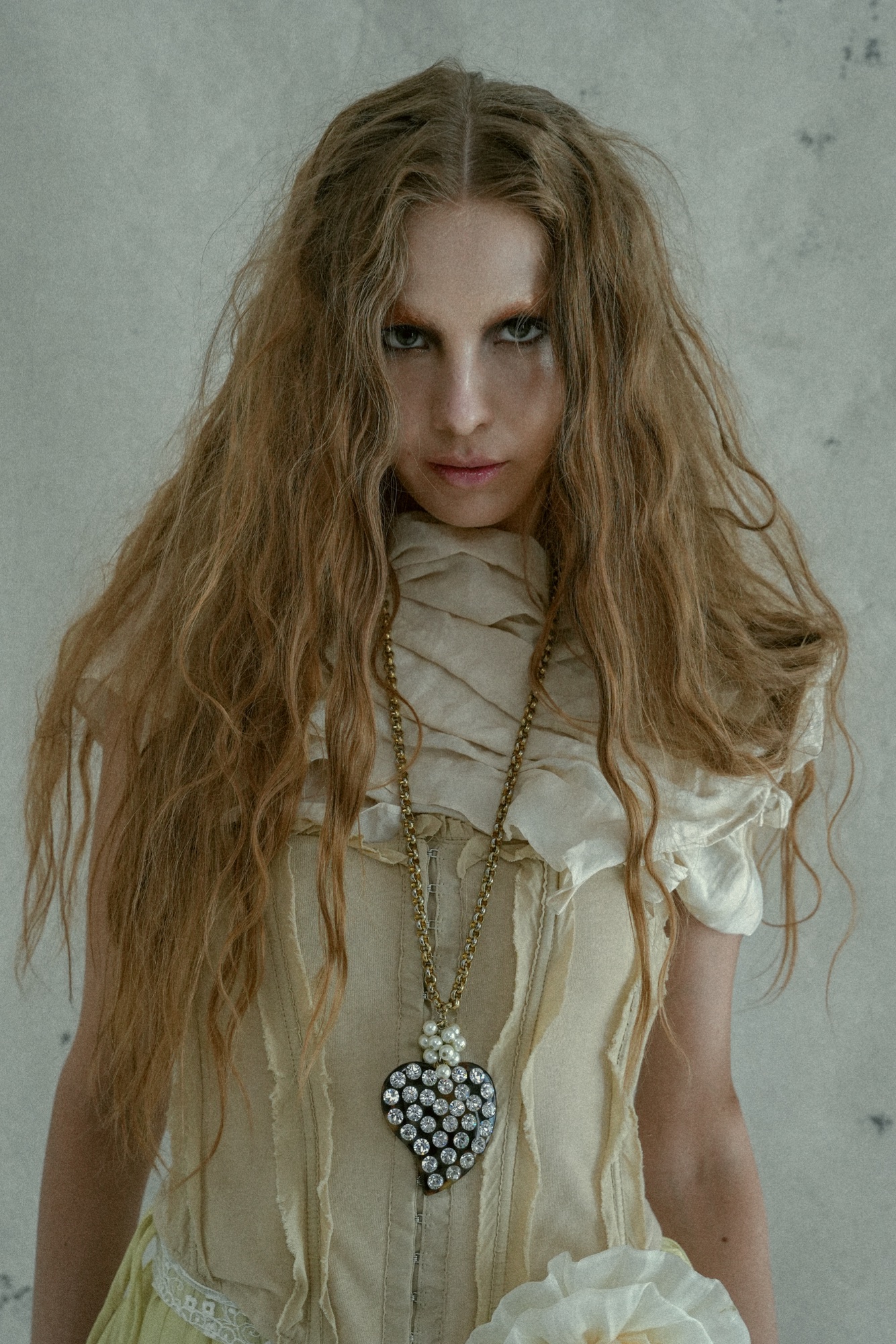 The Garden Doesn't Know Us — FASHION fashion editorial, Look 2 · @bonierus Top, @bonierus Necklace