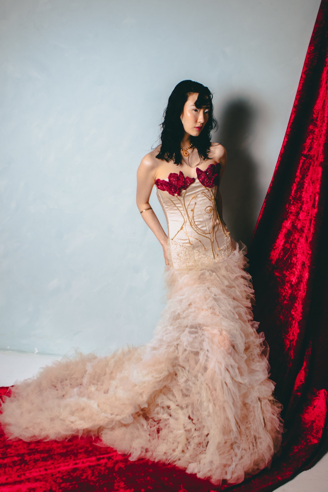 Coralline — FASHION fashion editorial, Look 2 · @mariaasolis12 Dress, @enroutejewelry_ Necklace